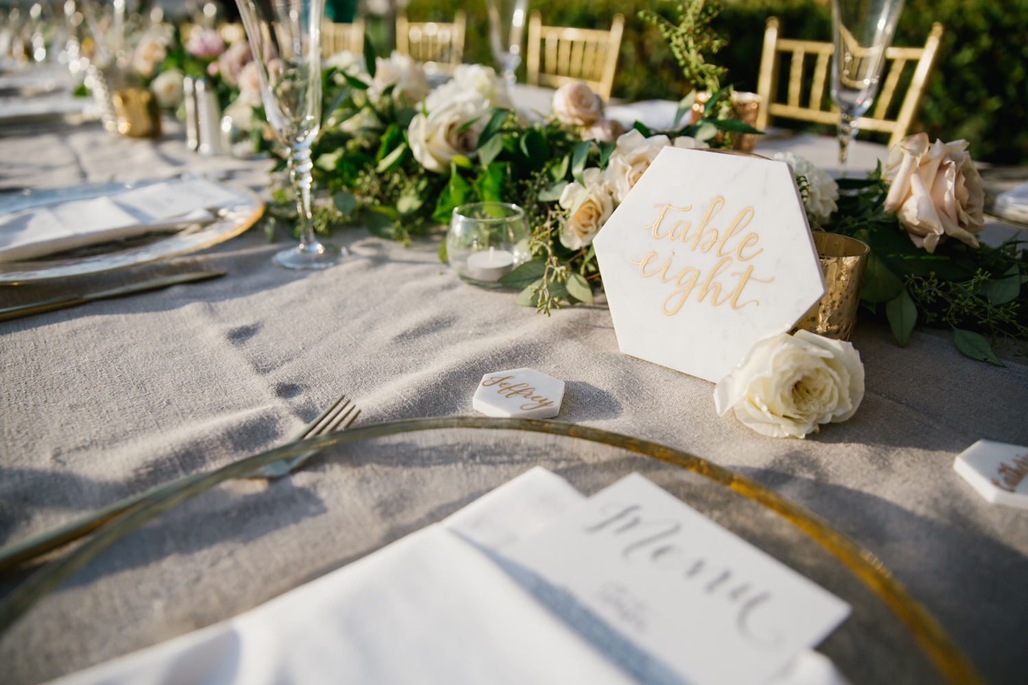Ritz Carlton Blush and Gold Wedding Table