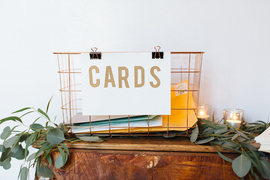Copper Wire Basket Card Box