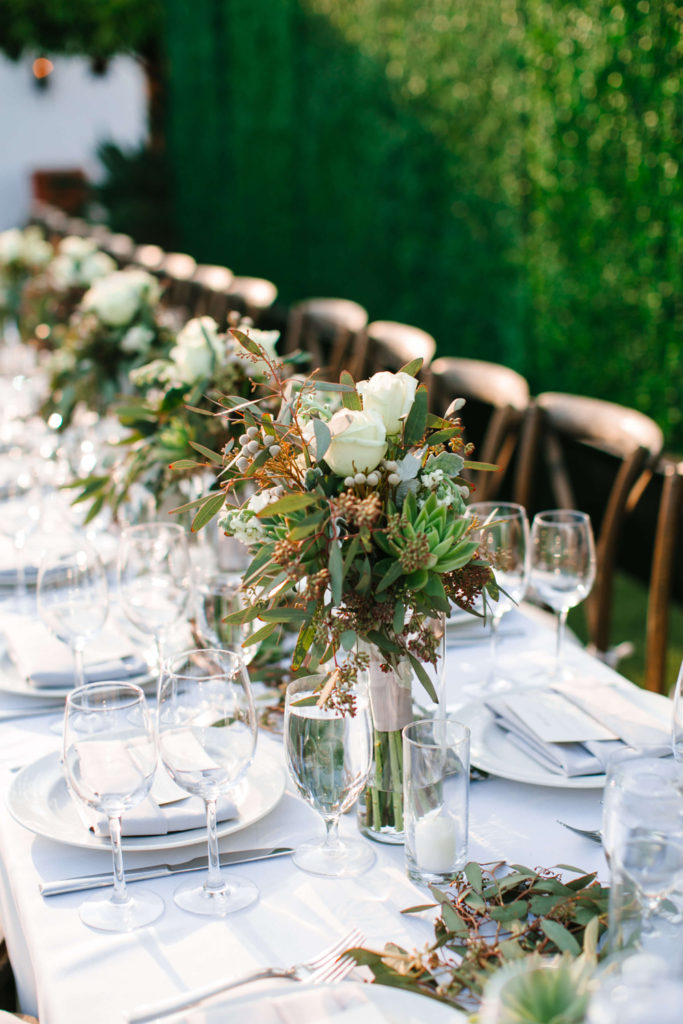 Elegant Neutral La Quinta Resort Desert Wedding With Hedge Walls