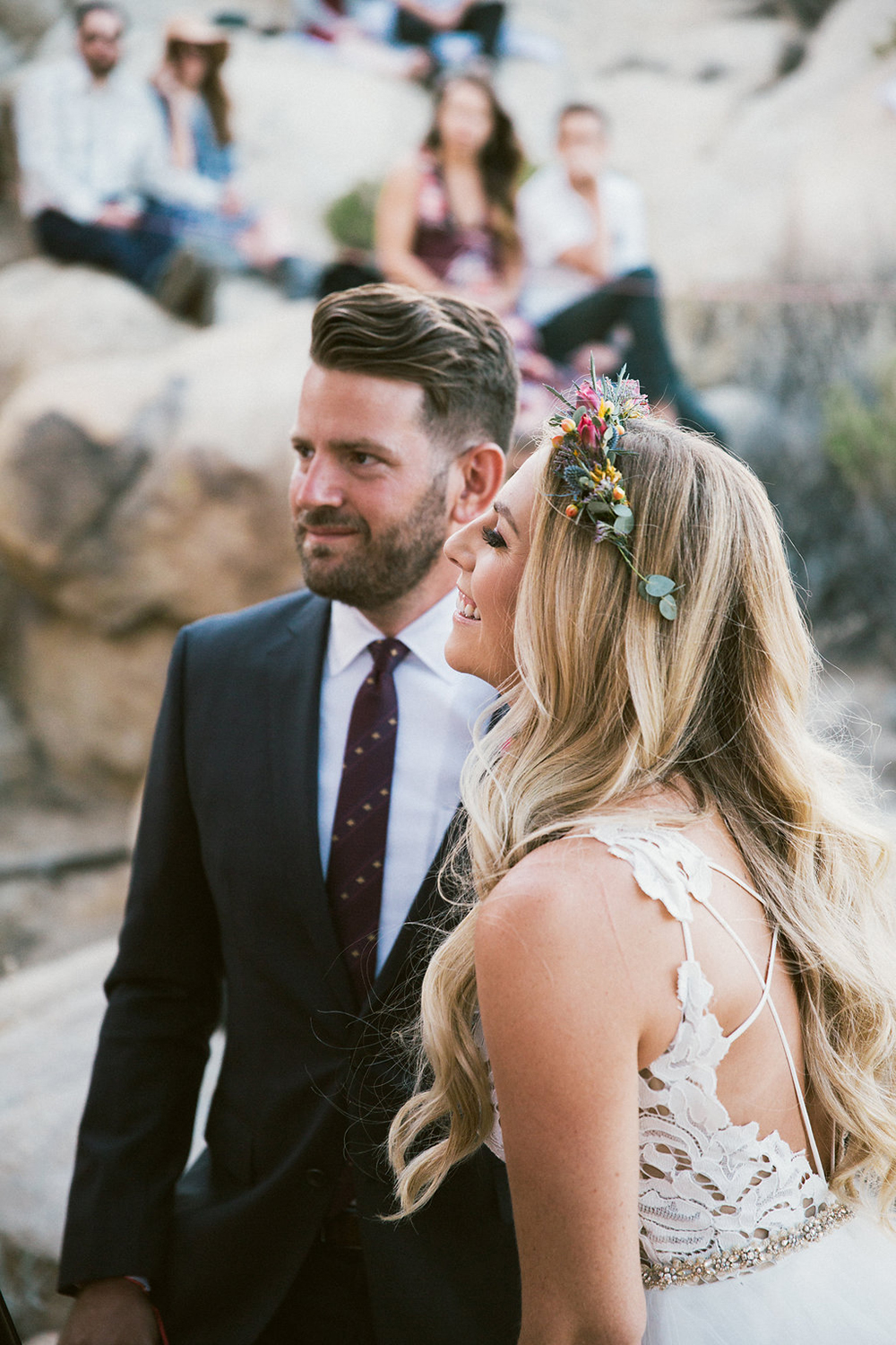 bohemian, colorful and eclectic desert wedding