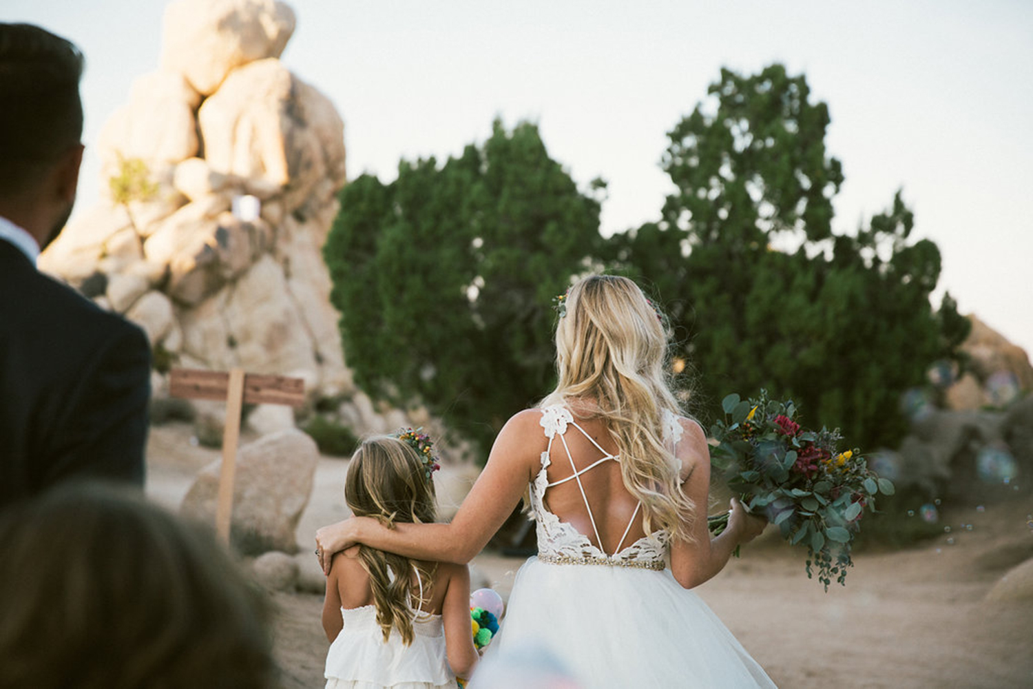 bohemian, colorful and eclectic desert wedding