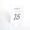 Black and White Table Number with Acrylic Stand