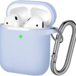 Light Blue Silicone AirPods Case Christmas Gifts for her from Amazon