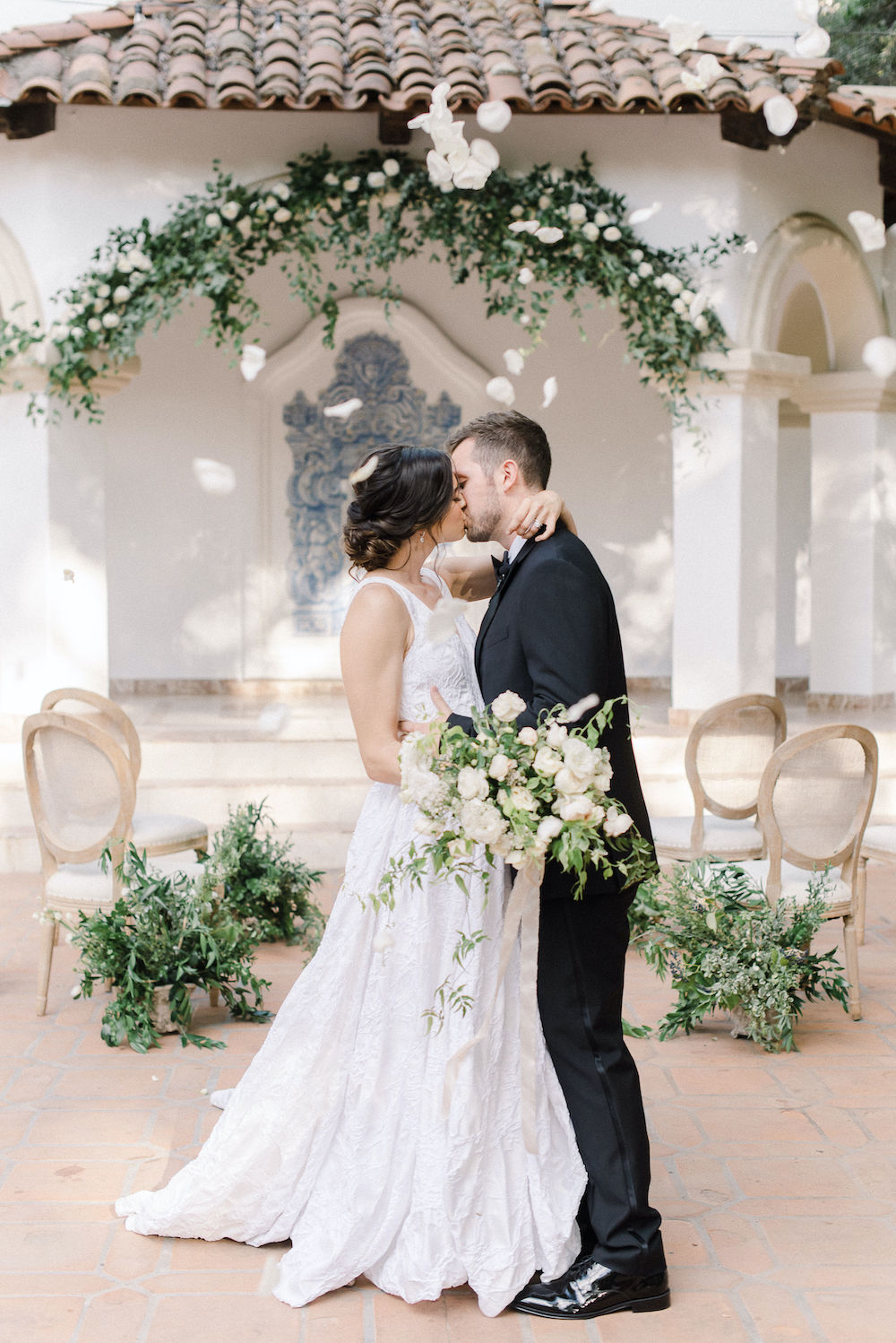 Micro-Wedding at Rancho Las Lomas by Lucky Day Events Co. / Dusty Blue Wedding Table / Intimate Wedding Table