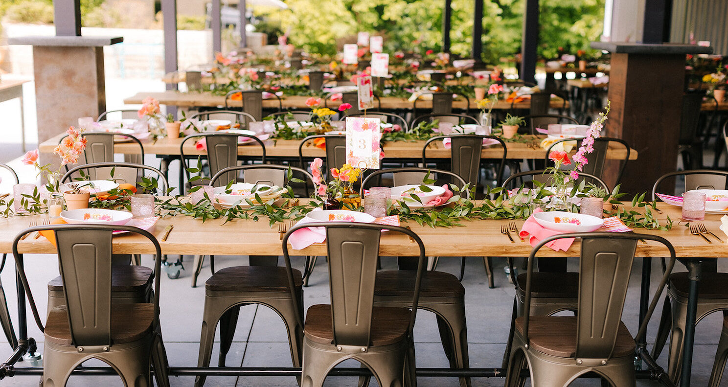Colorful Spring Wedding at The Meadows Raleigh / Lucky Day Events Co. / Bright Wedding / Neon Wedding